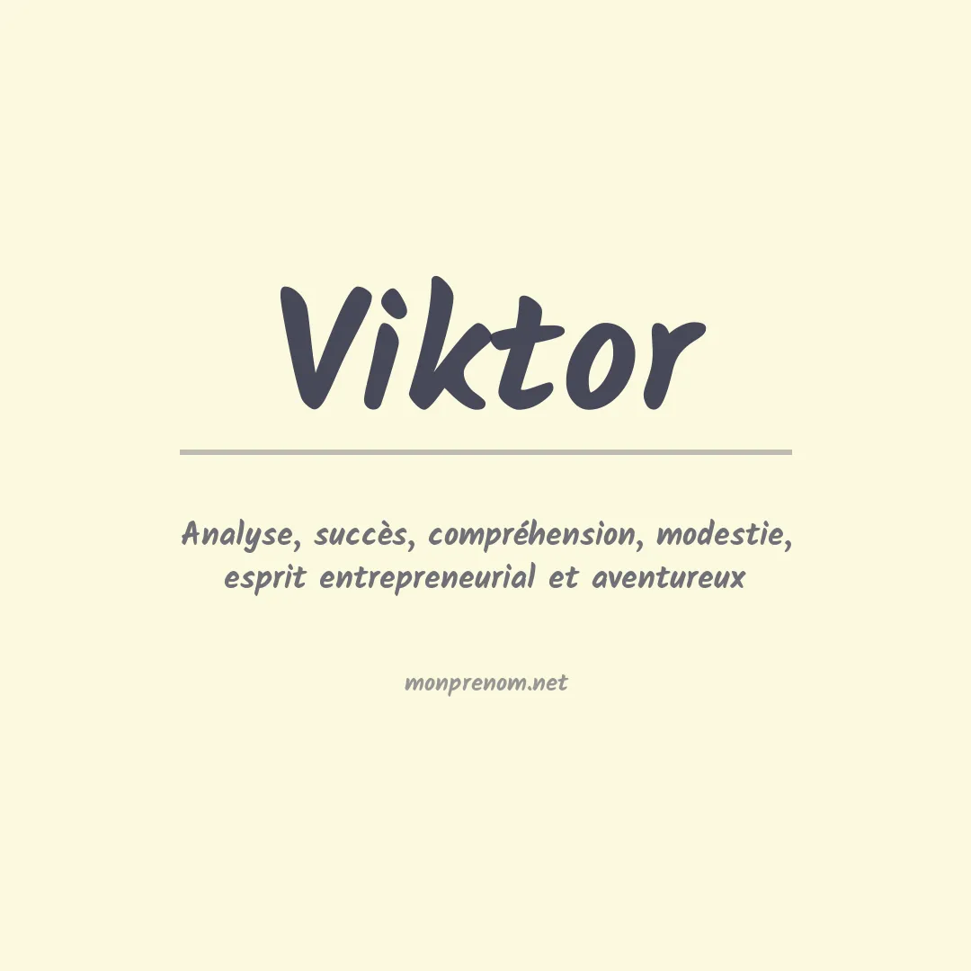 Prénom Viktor