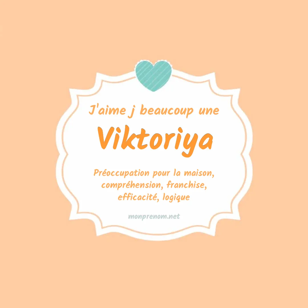 J'aime beaucoup Viktoriya