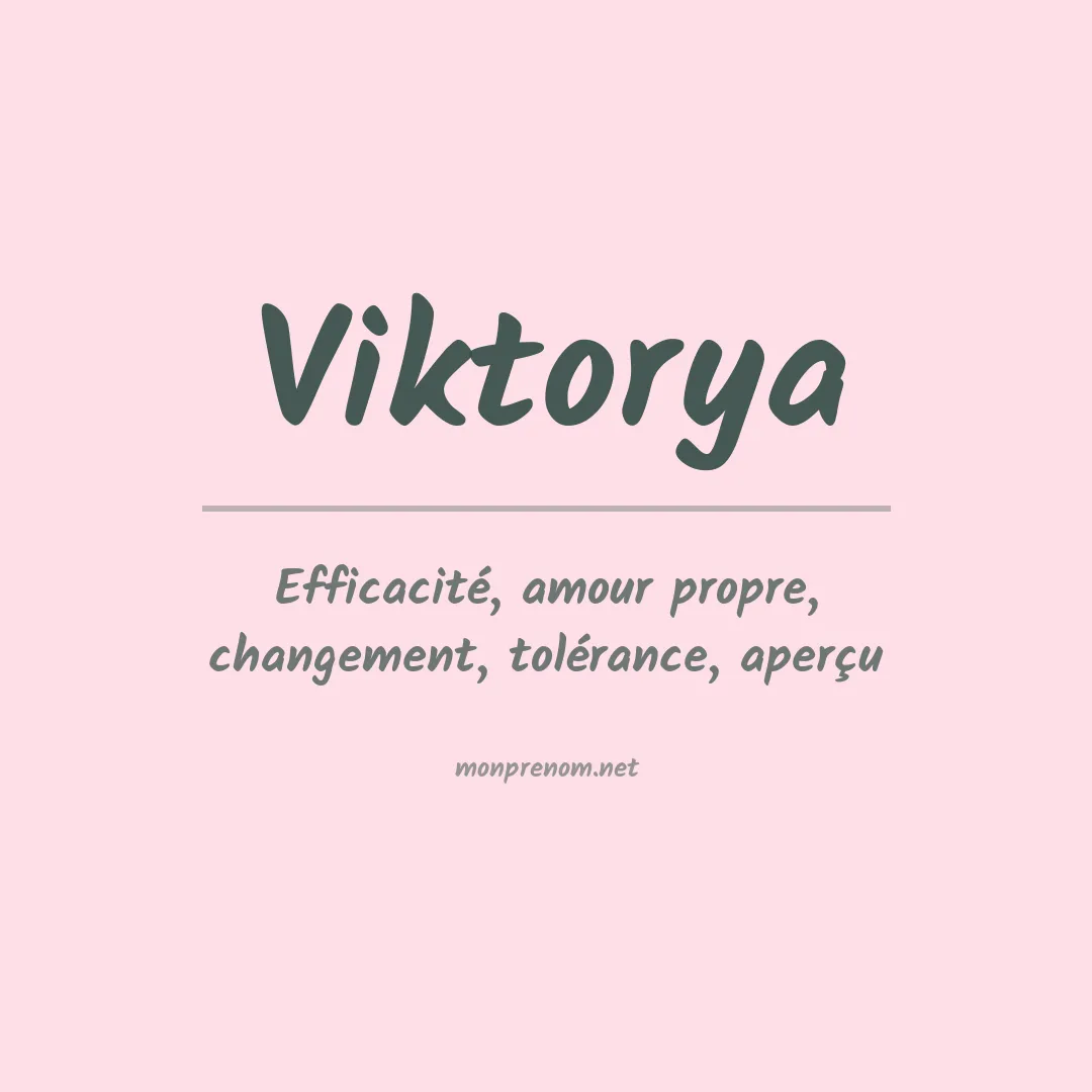 Signification du prénom Viktorya