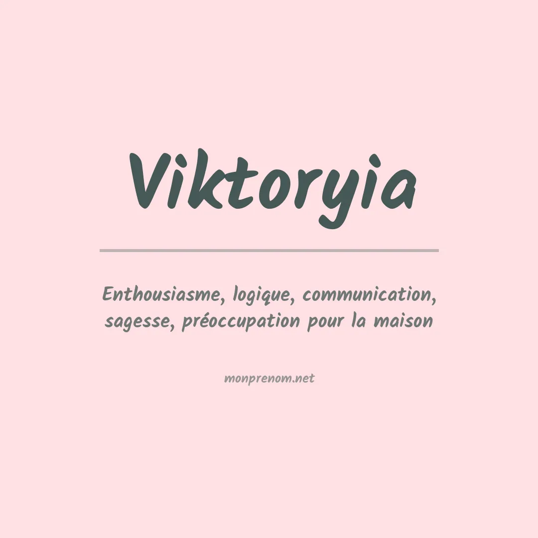 Signification du prénom Viktoryia