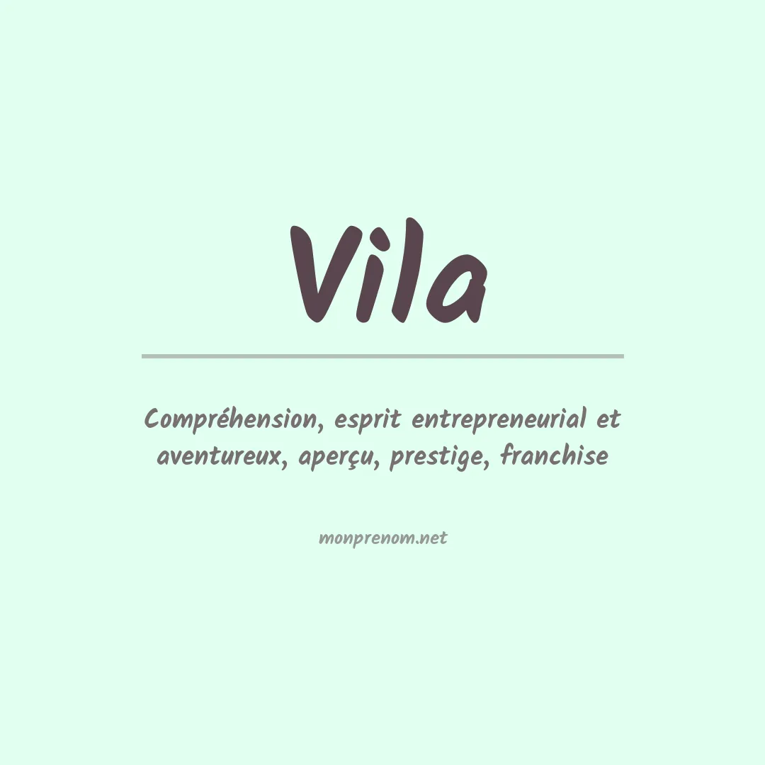 Prénom Vila