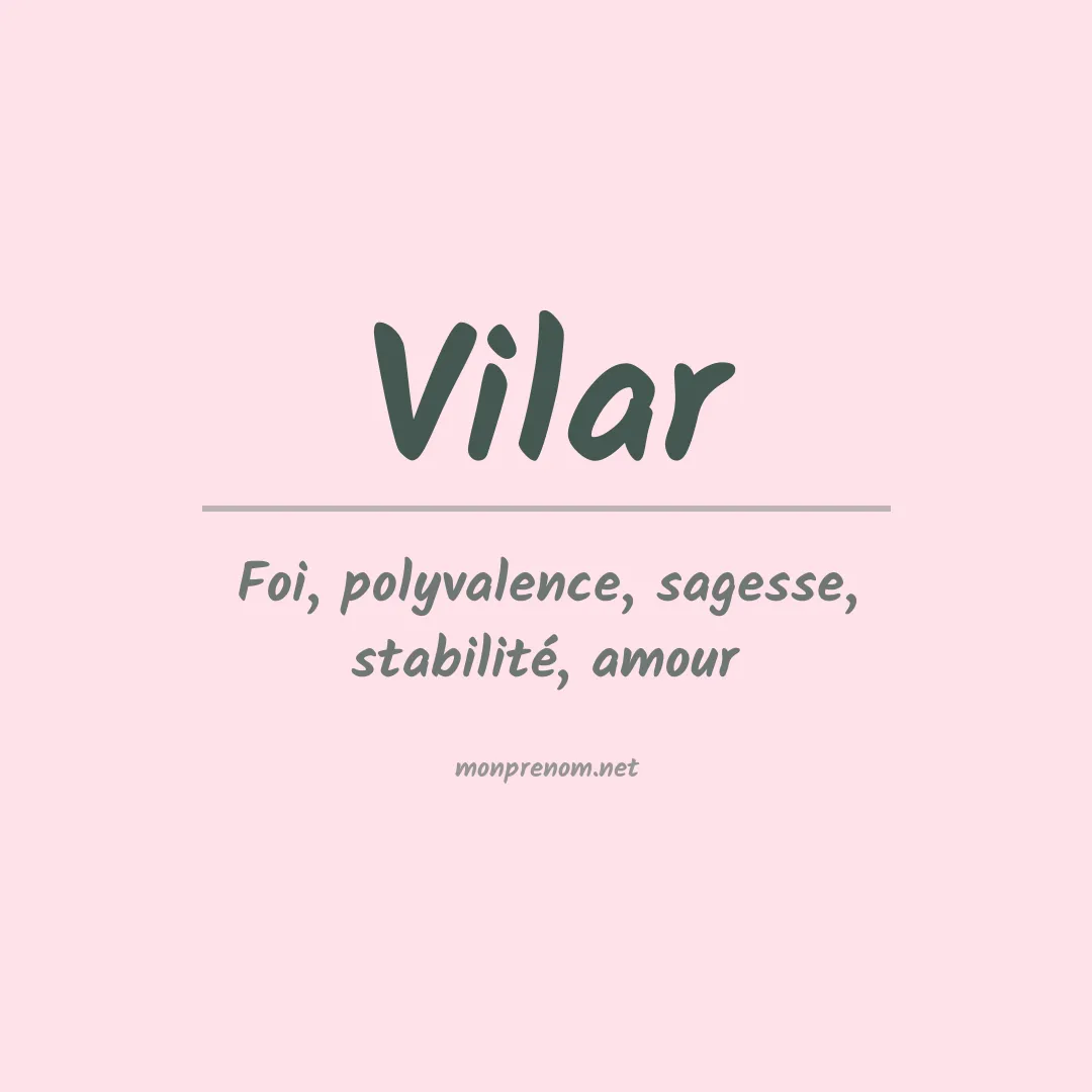 Prénom Vilar