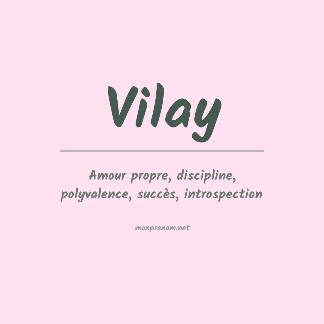 Prénom Vilay