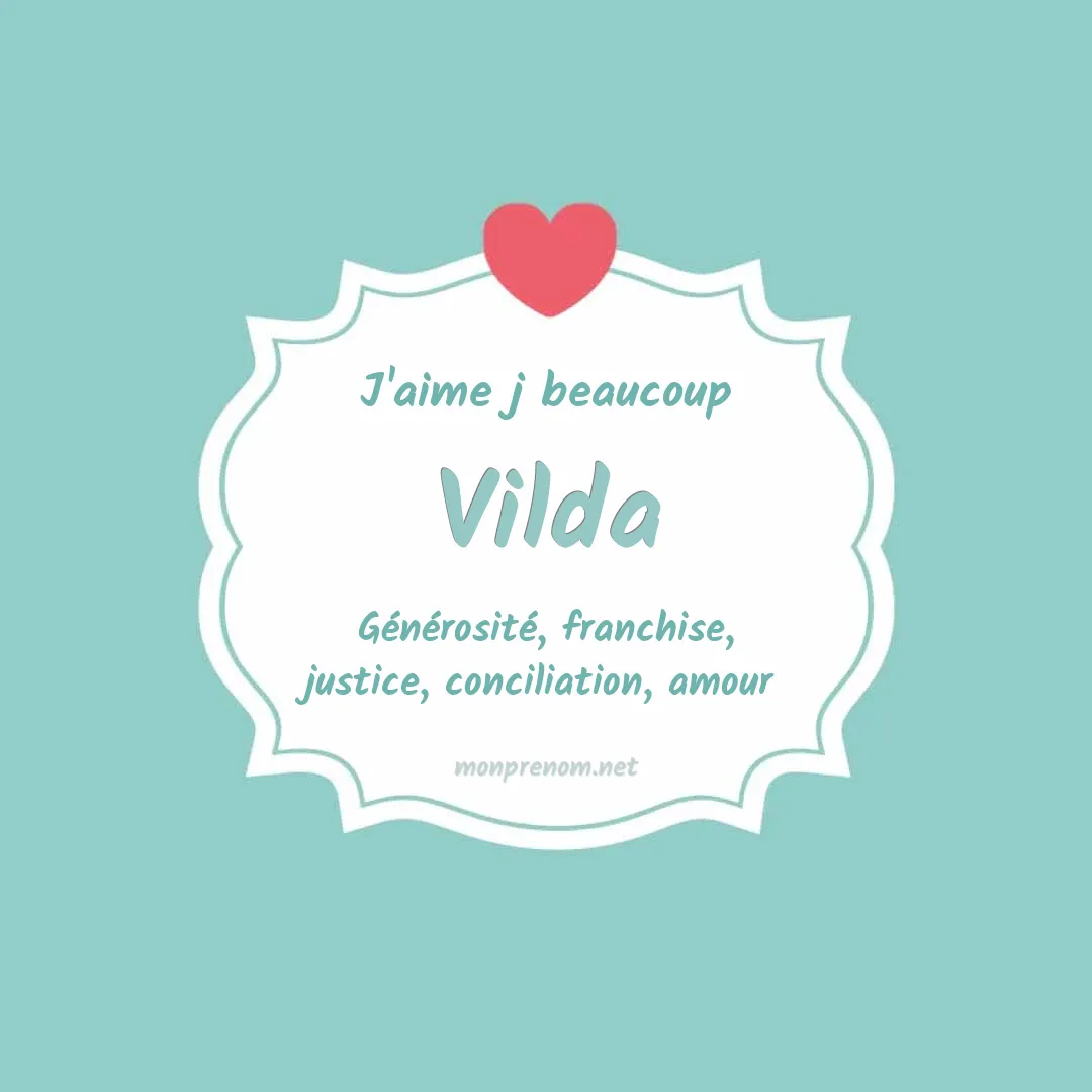 J'aime beaucoup Vilda
