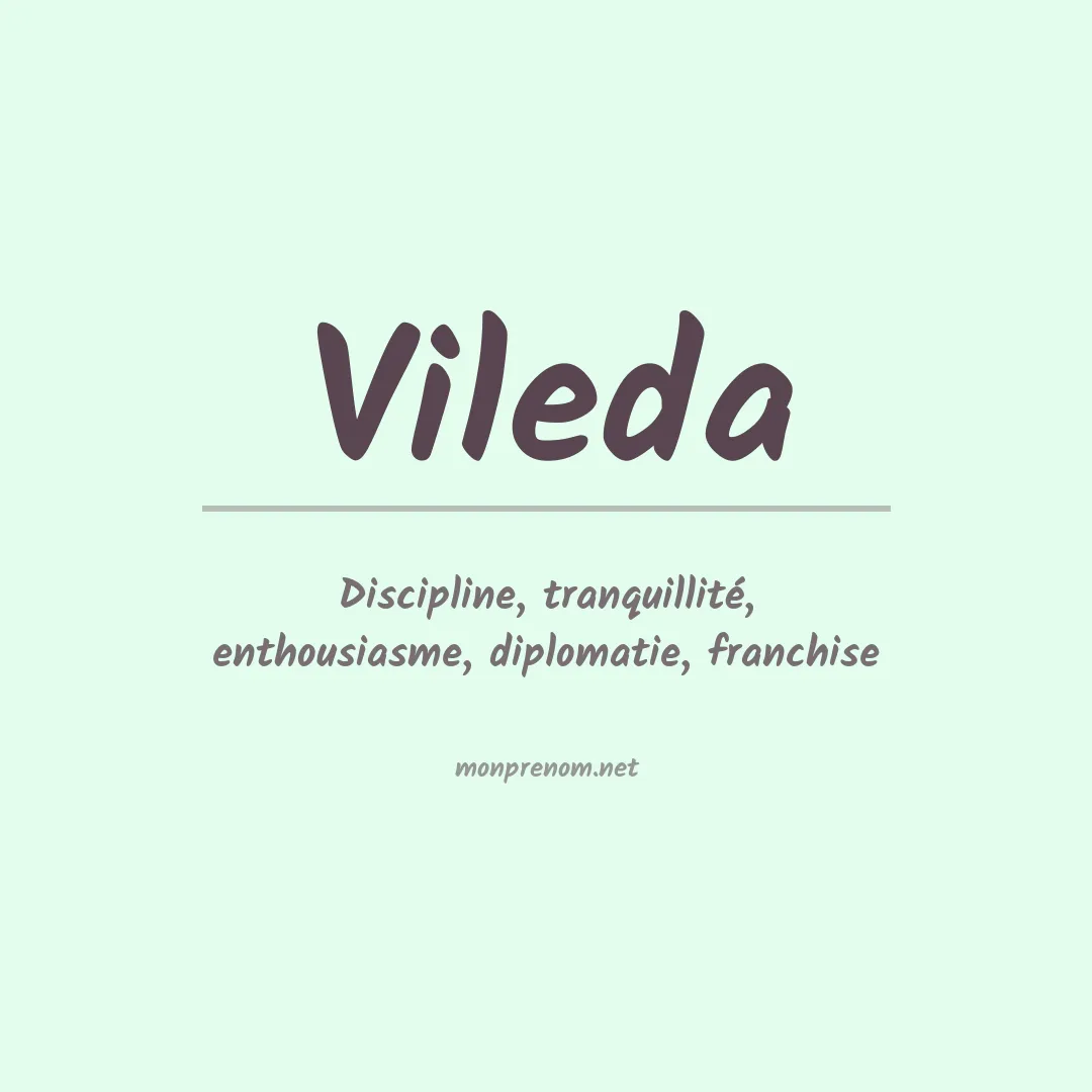 Signification du prénom Vileda