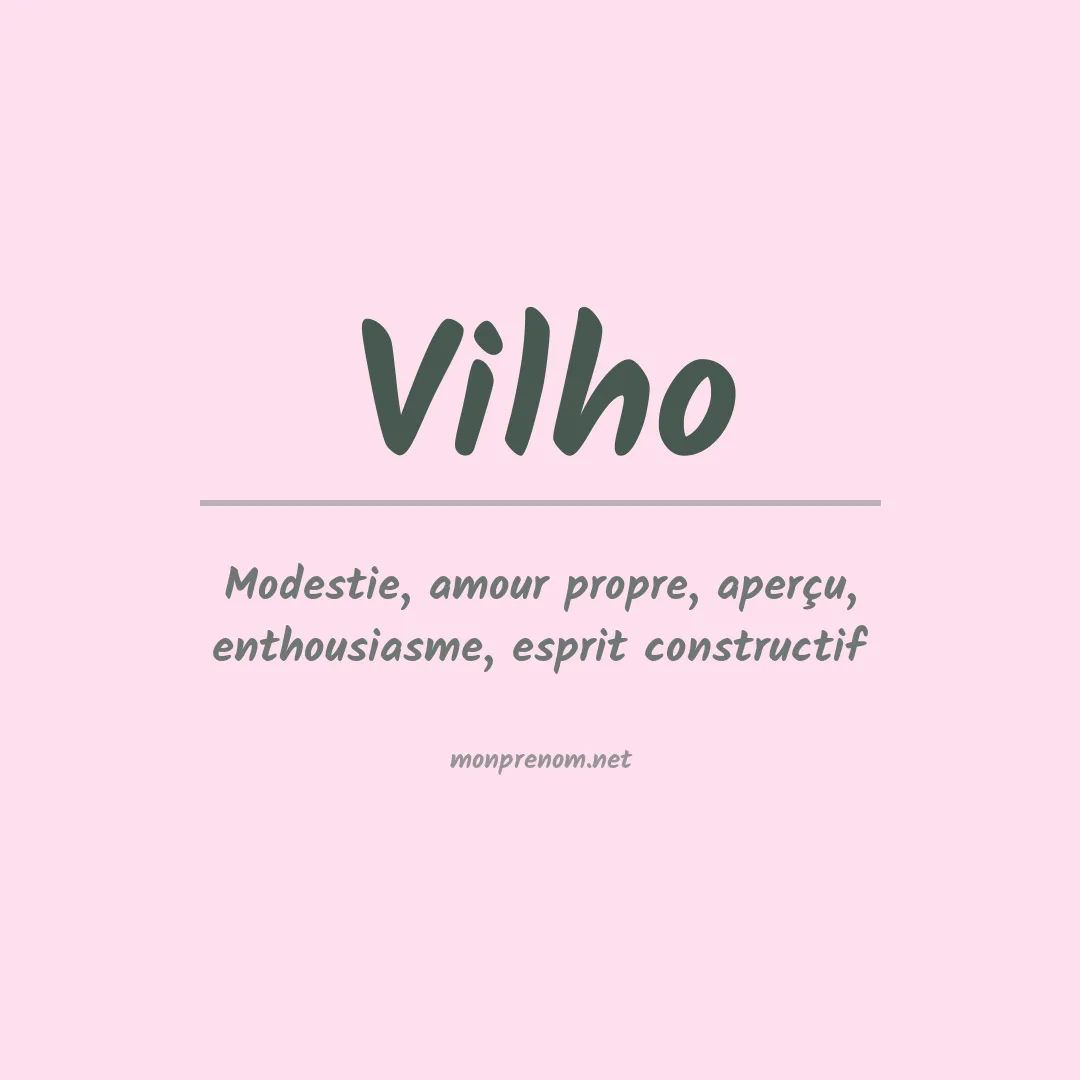Signification du prénom Vilho