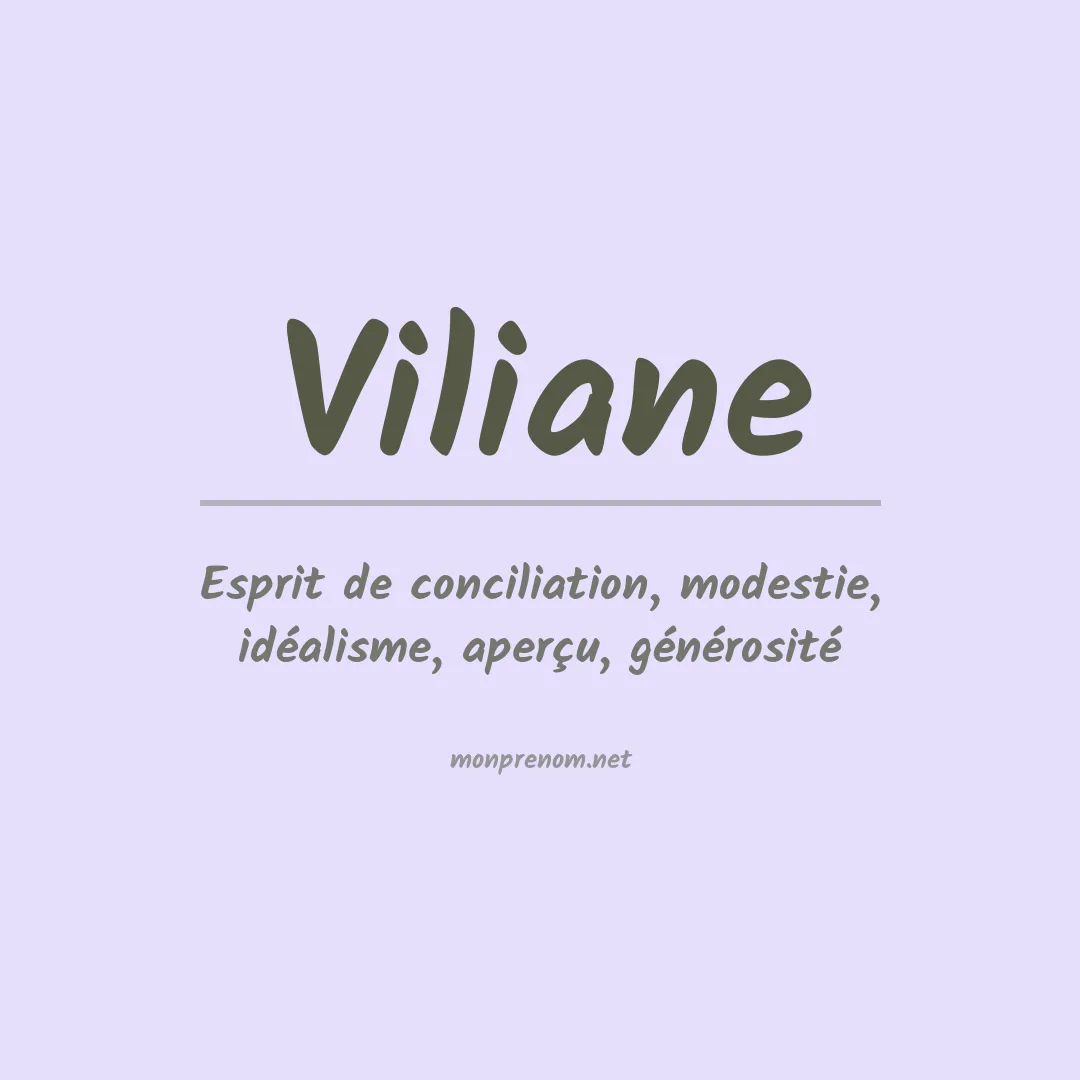 Signification du prénom Viliane