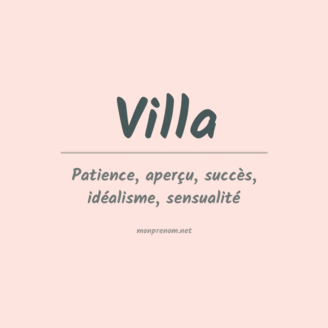Prénom Villa