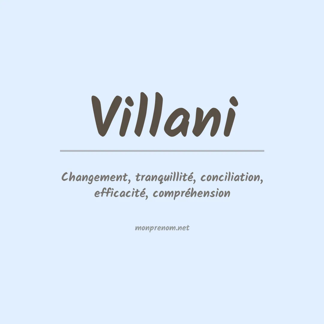 Prénom Villani