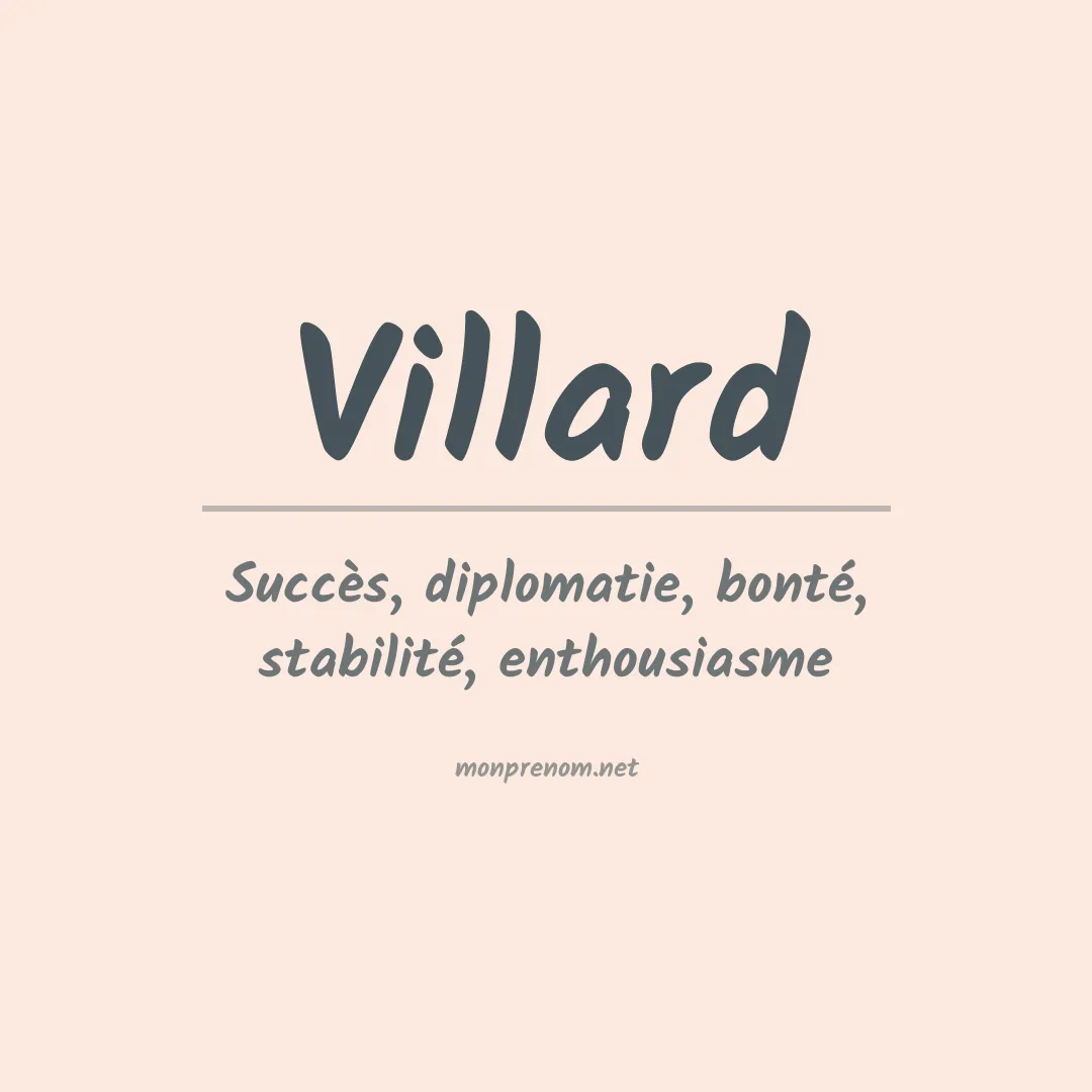 Prénom Villard