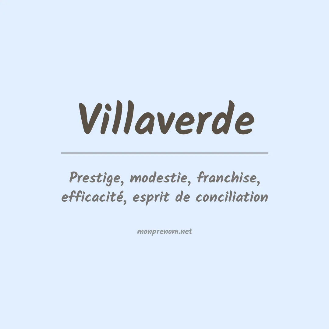 Prénom Villaverde