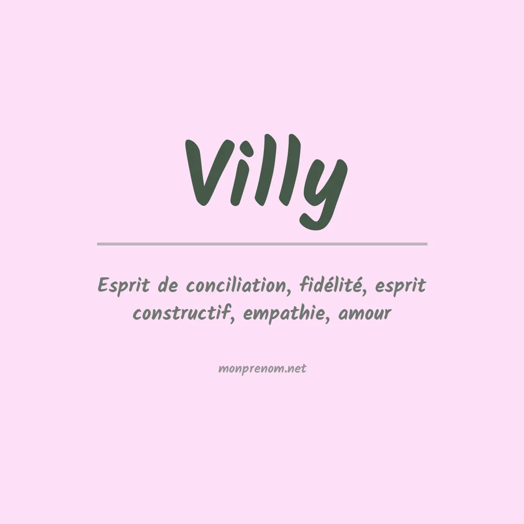 Prénom Villy