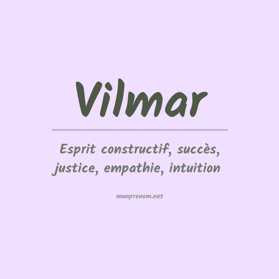 Prénom Vilmar