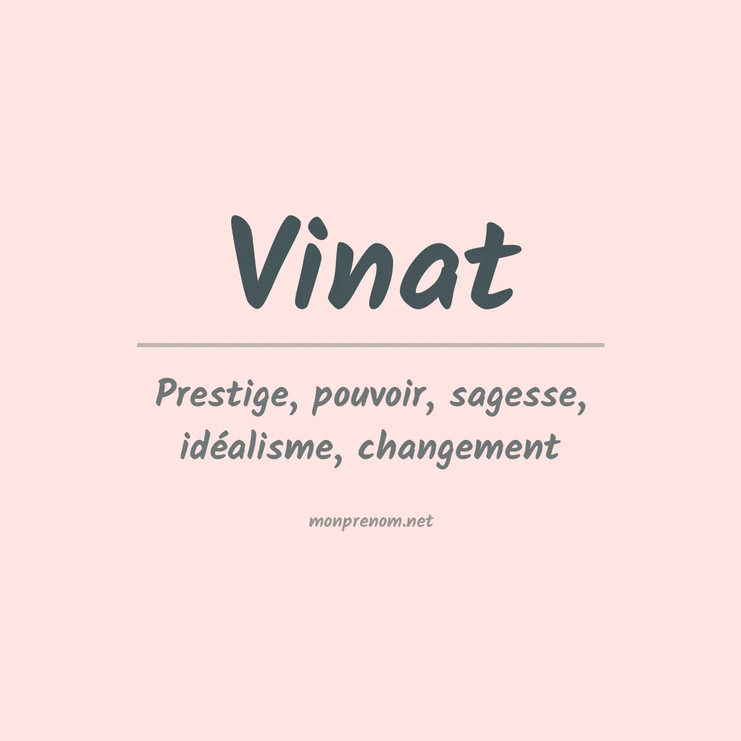 Prénom Vinat