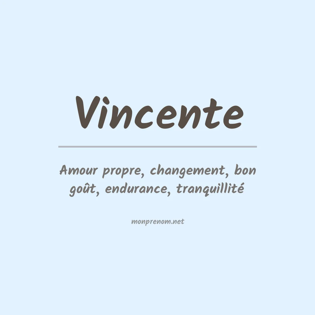 Prénom Vincente