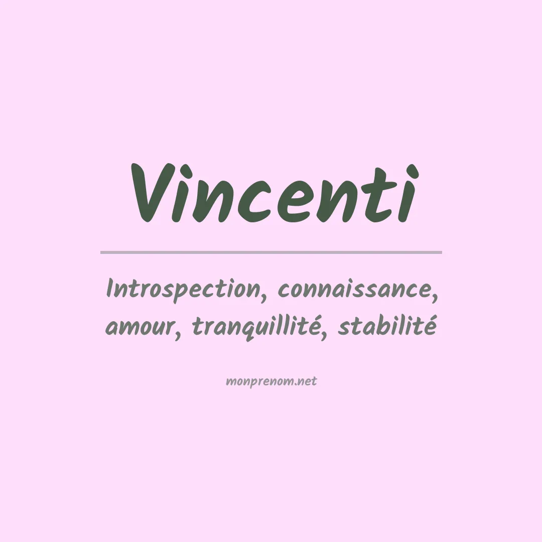 Prénom Vincenti