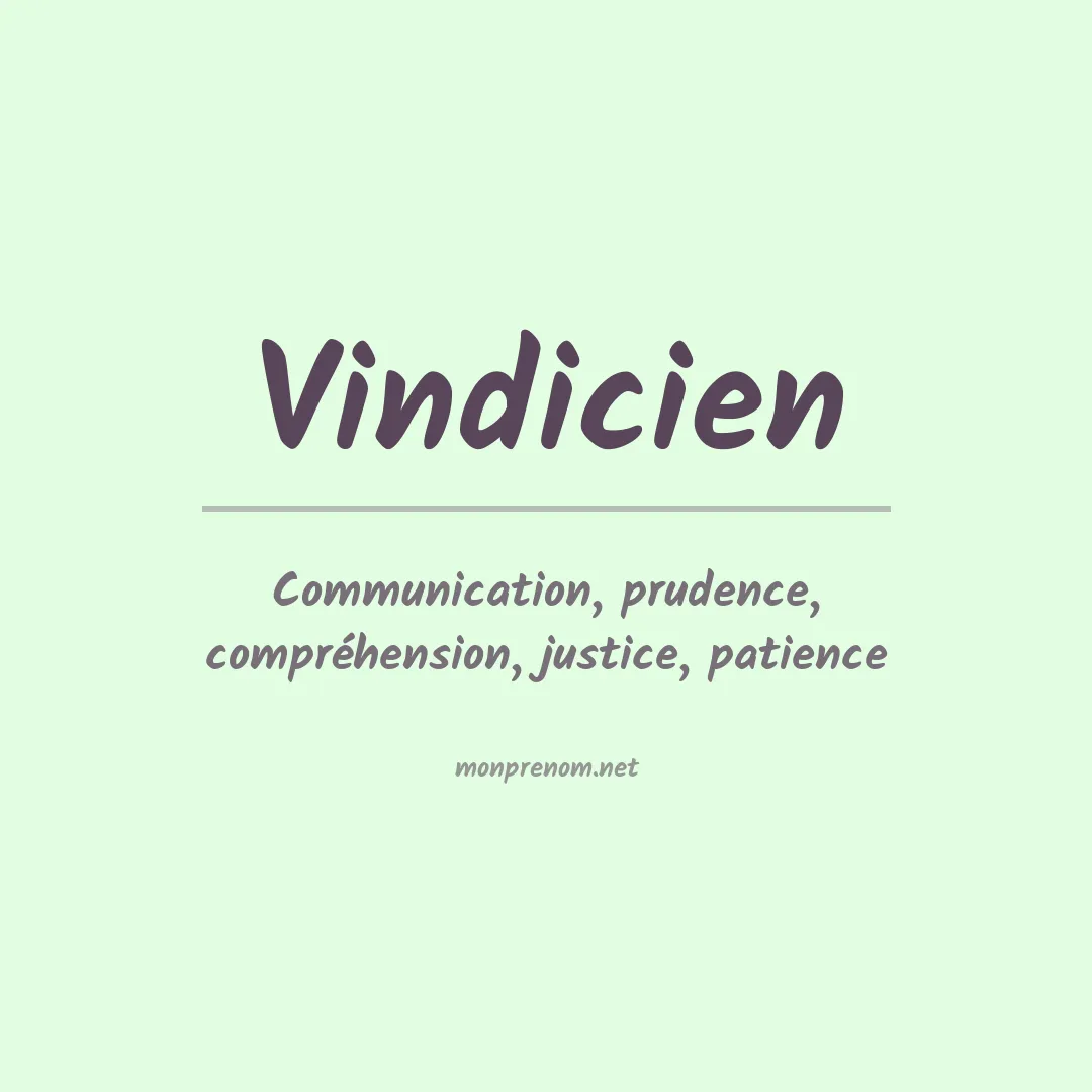 Signification du prénom Vindicien