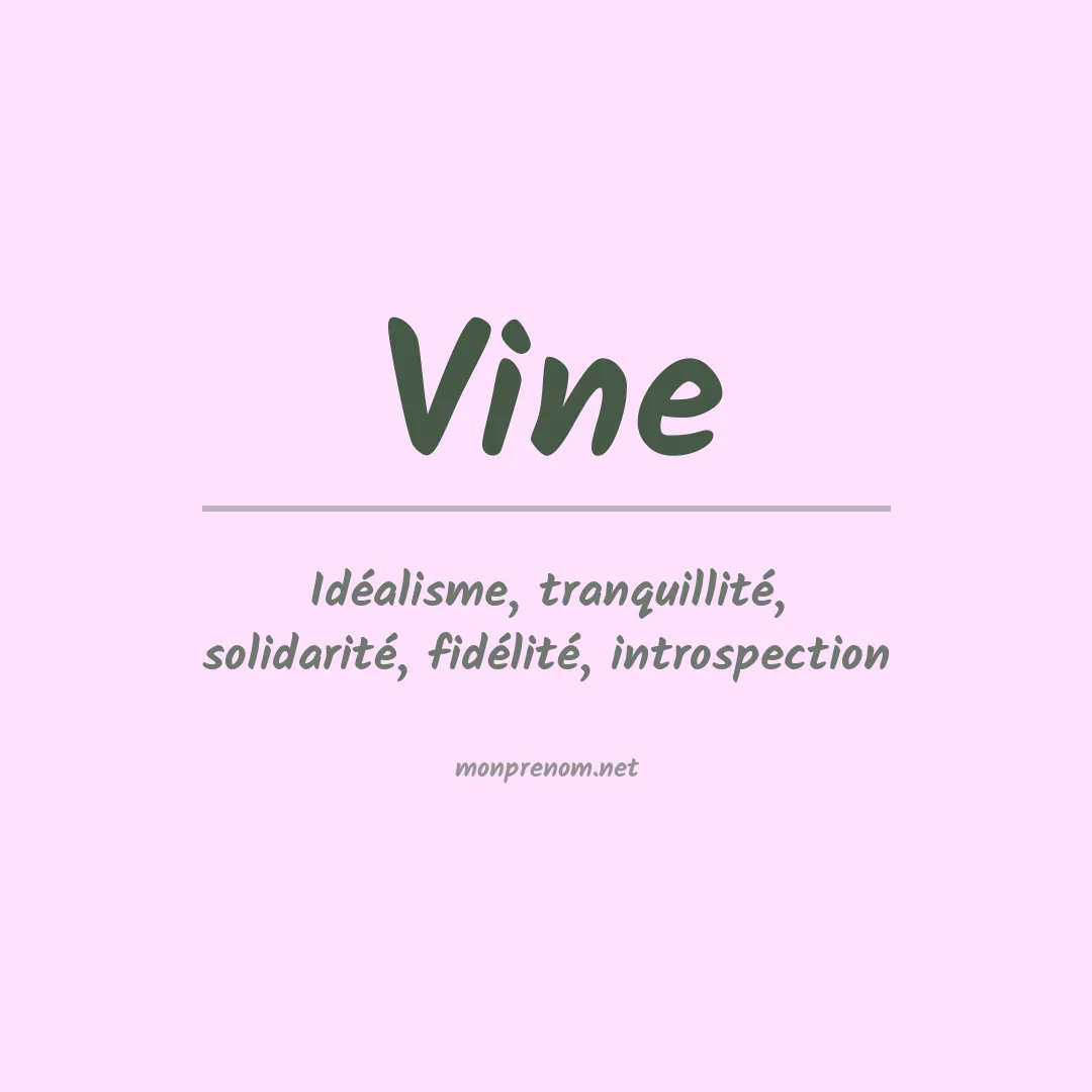Prénom Vine