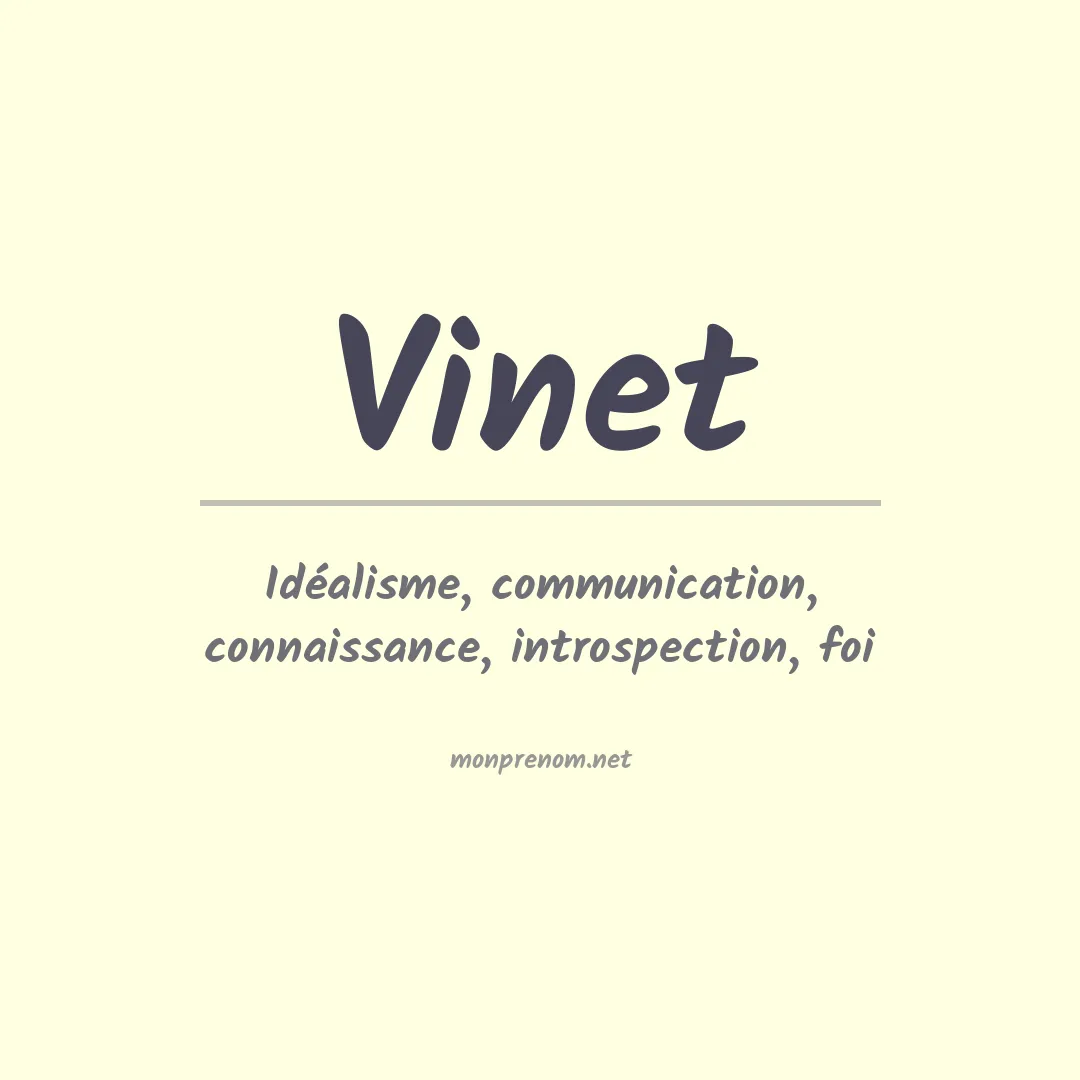 Prénom Vinet