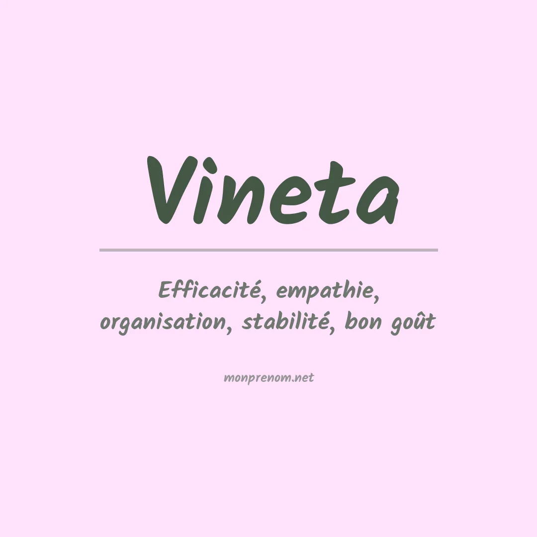 Signification du prénom Vineta