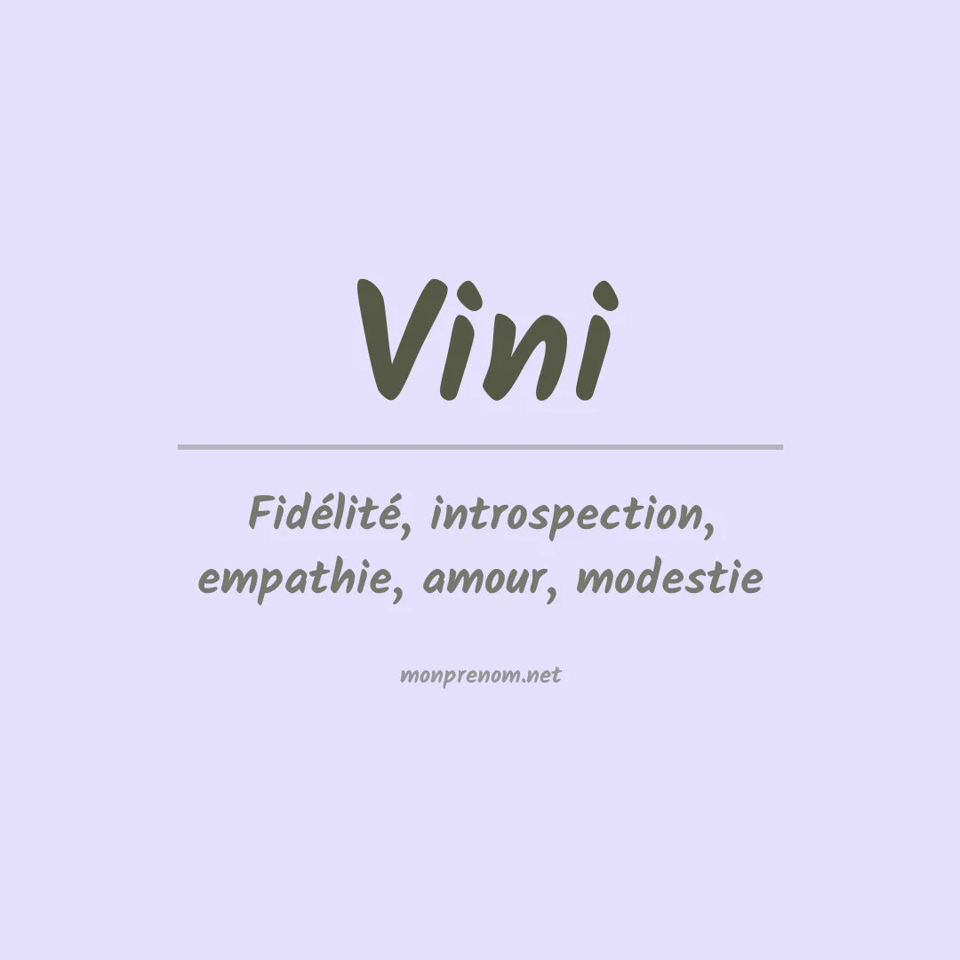 Prénom Vini