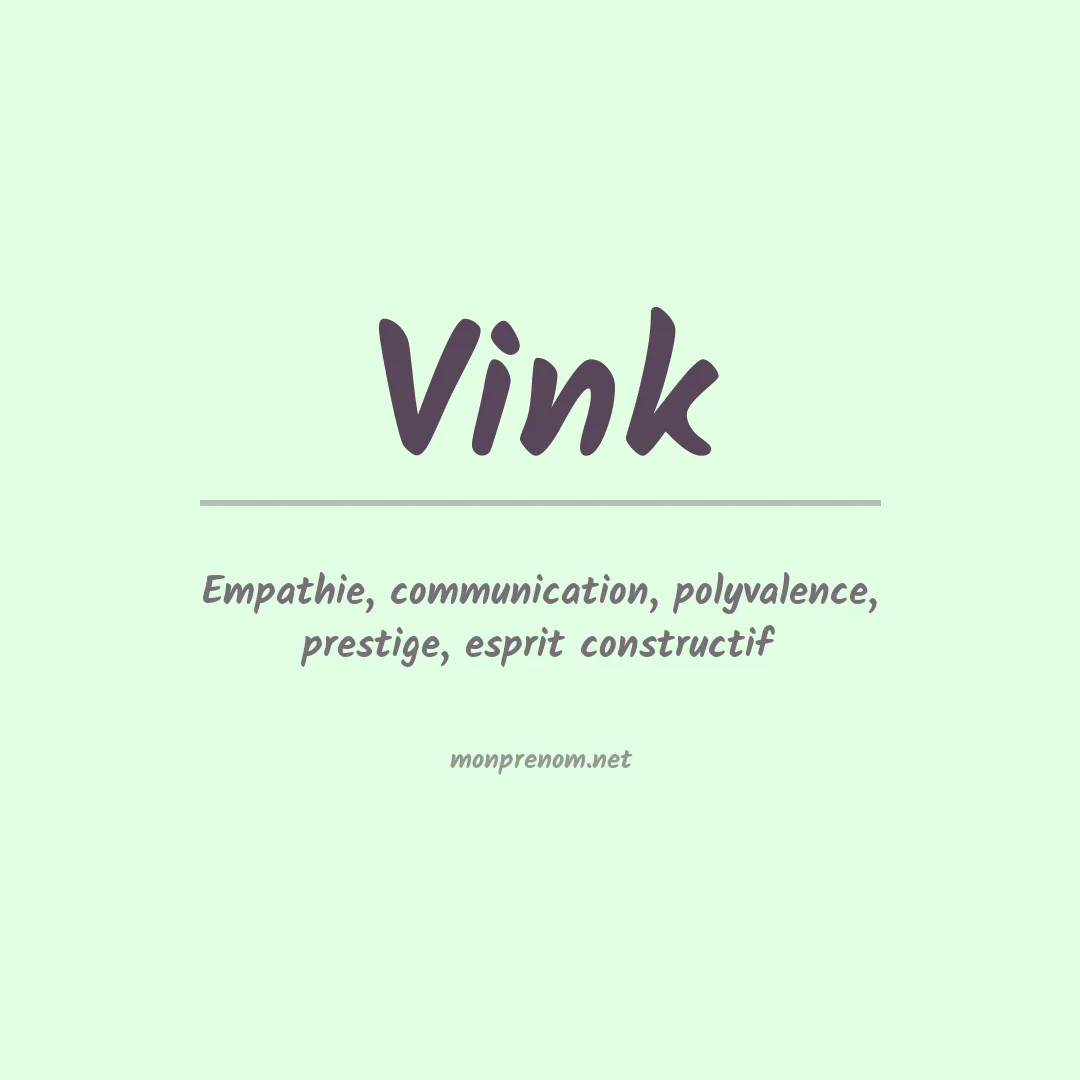 Prénom Vink