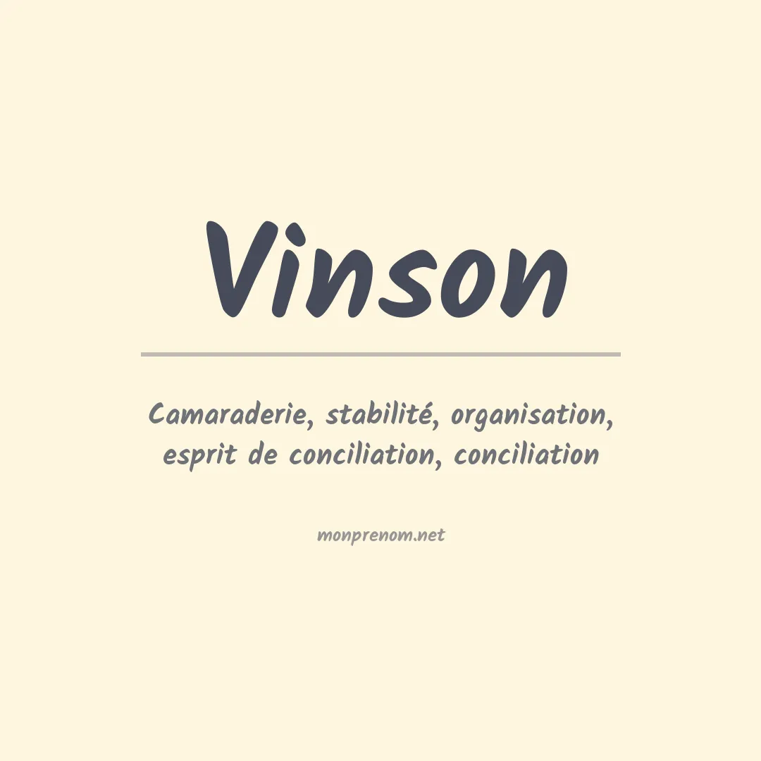 Prénom Vinson