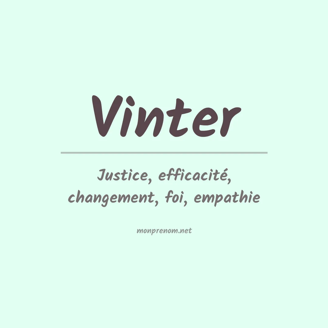 Signification du prénom Vinter