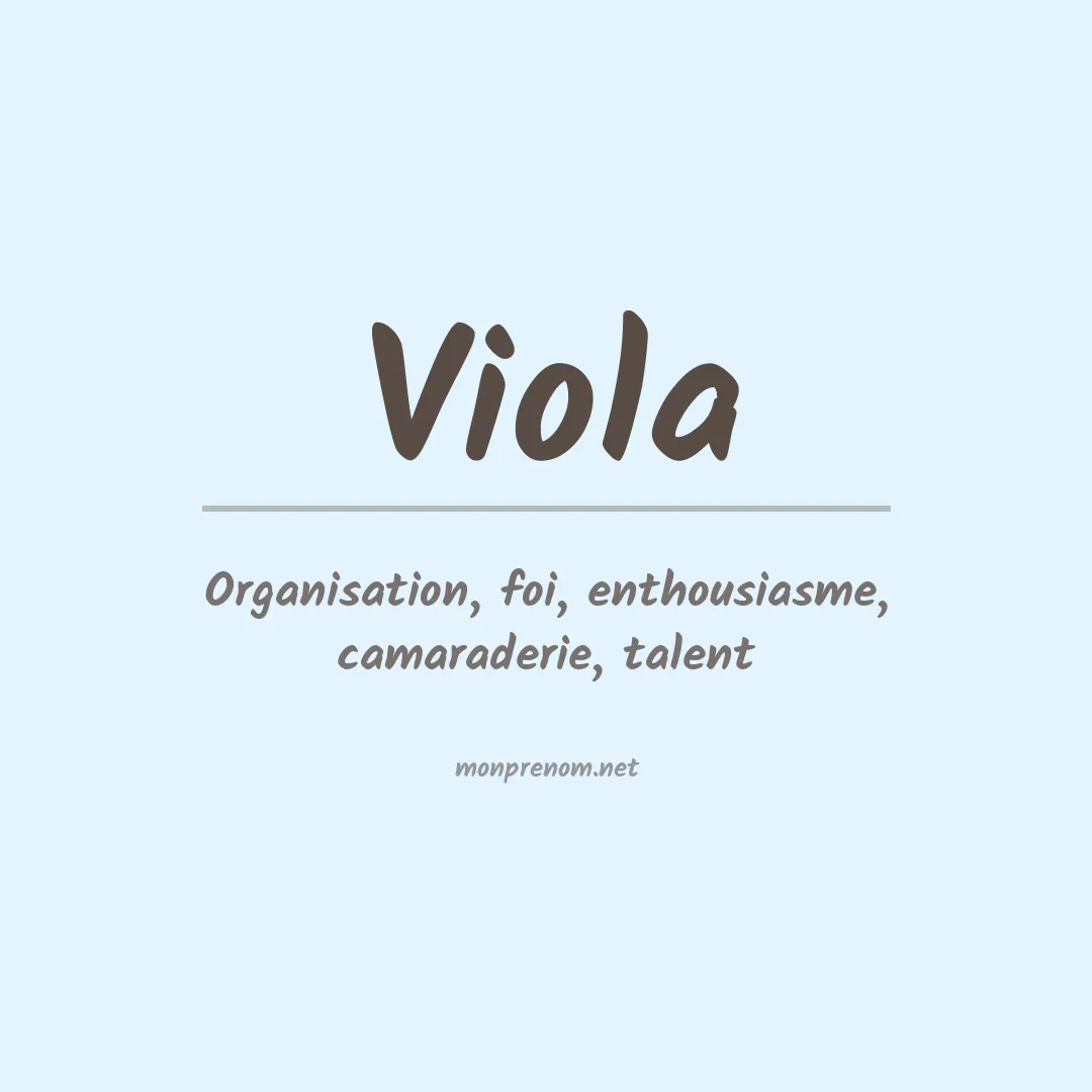 Prénom Viola