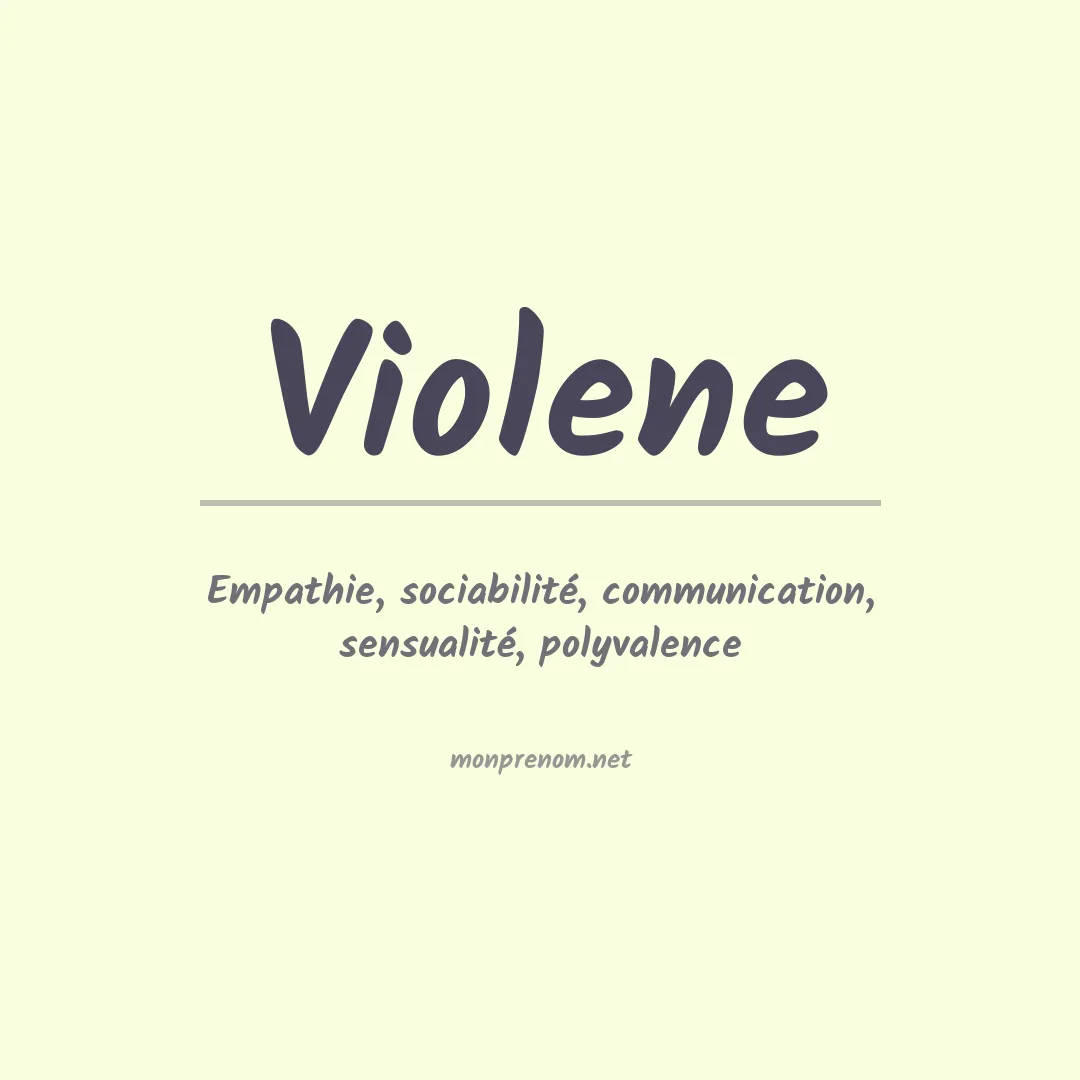 Prénom Violene