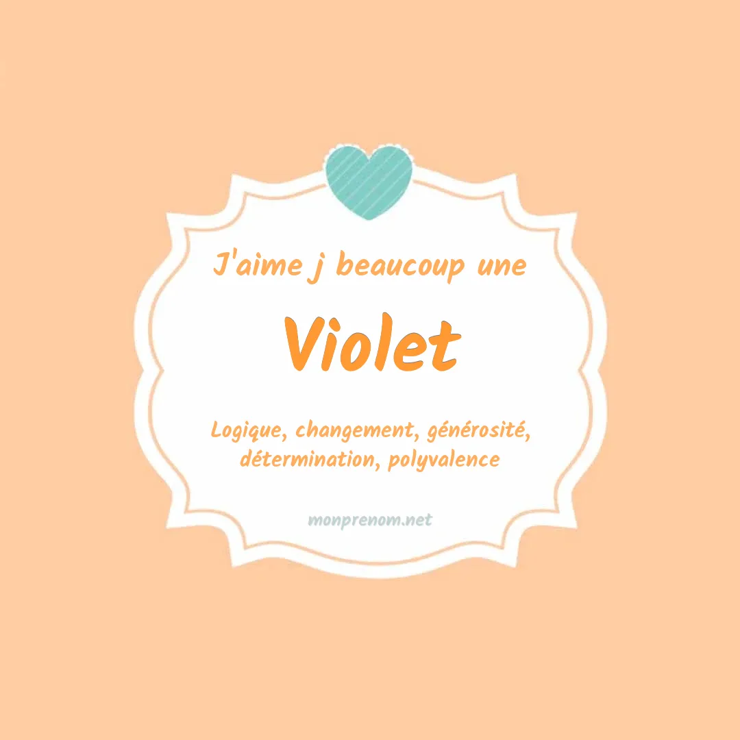 J'aime beaucoup Violet