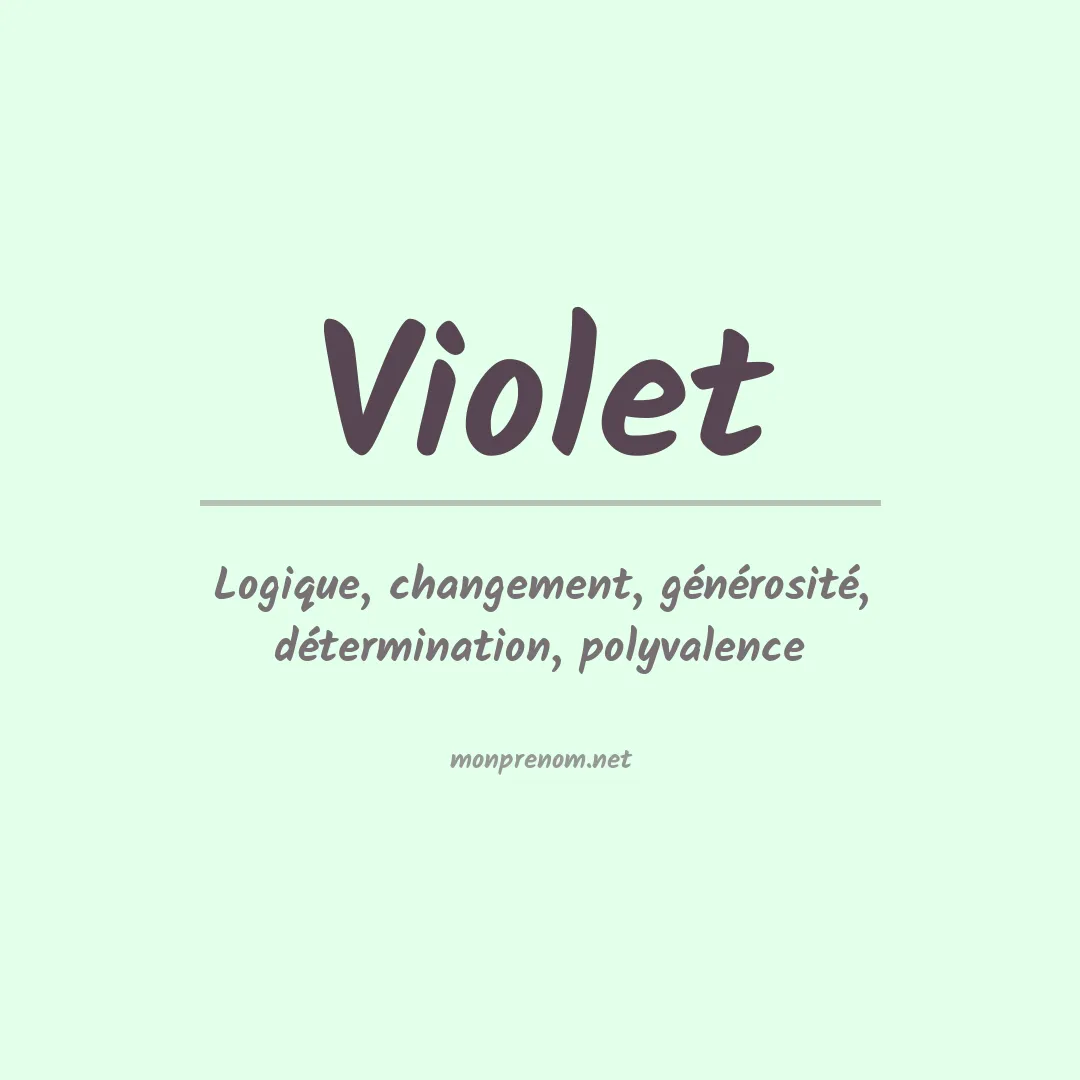Signification du prénom Violet