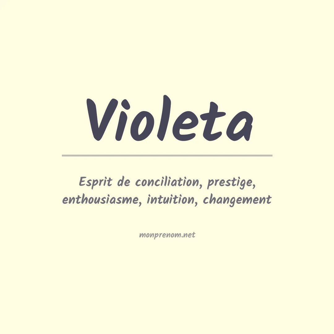 Prénom Violeta