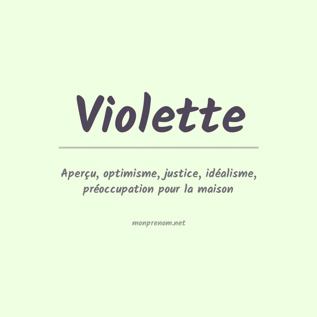 Prénom Violette