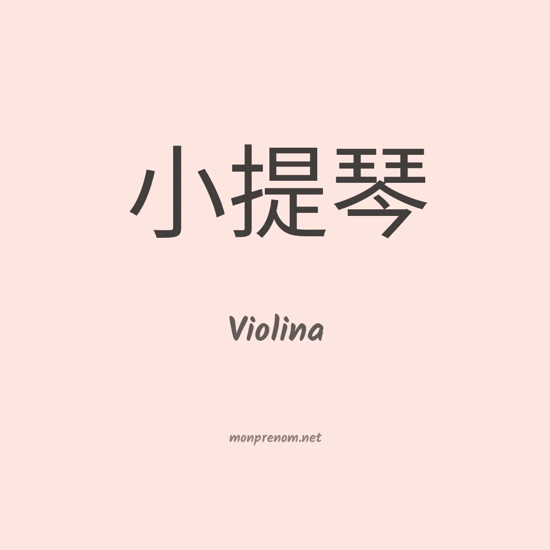 Violina en chinois