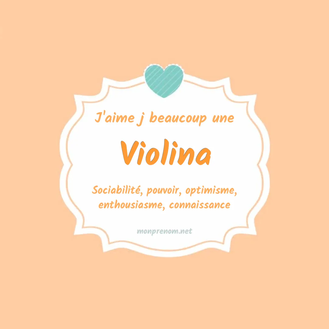 J'aime beaucoup Violina