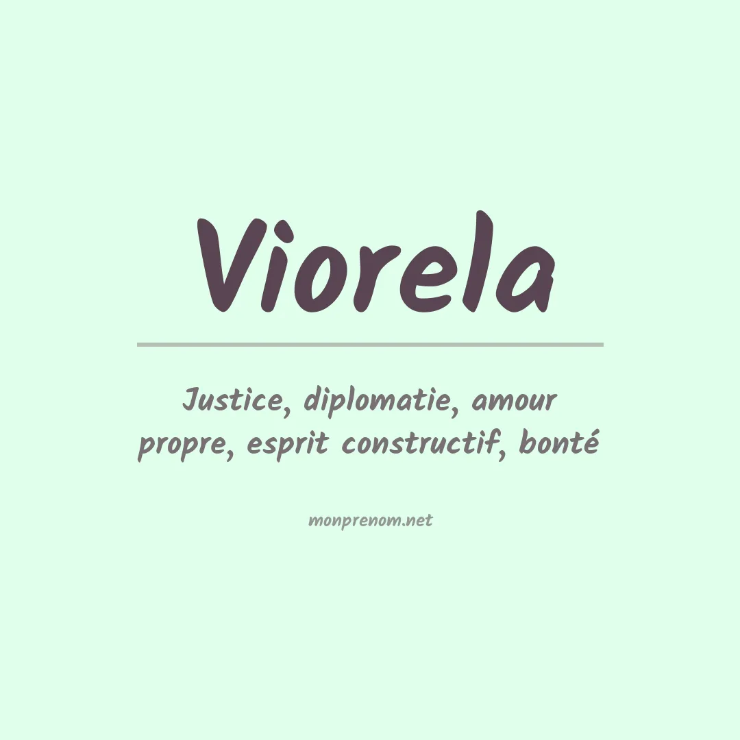 Signification du prénom Viorela