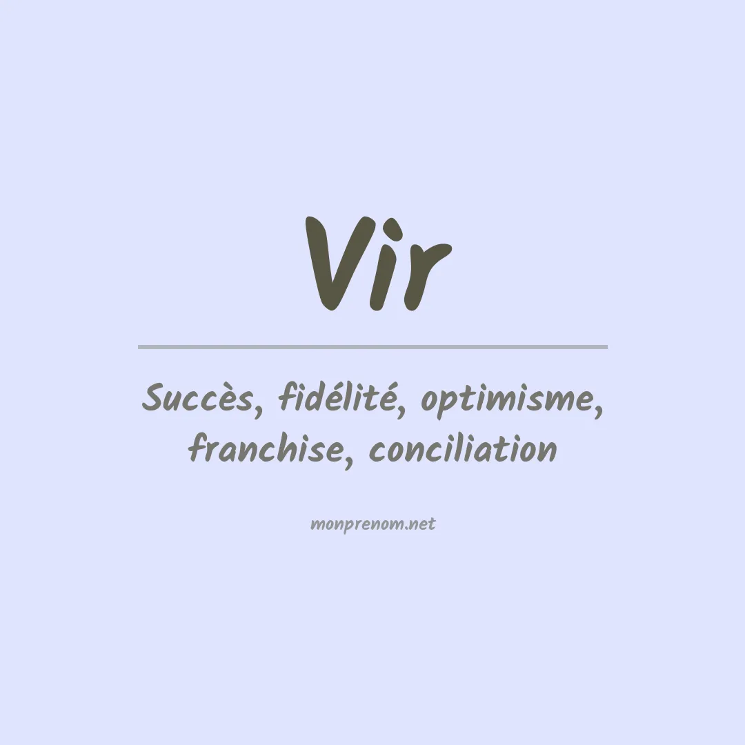 Signification du prénom Vir