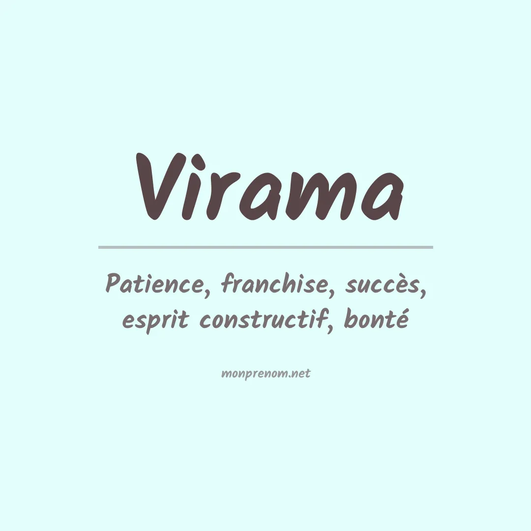 Signification du prénom Virama