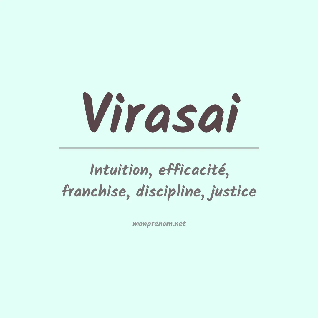 Signification du prénom Virasai