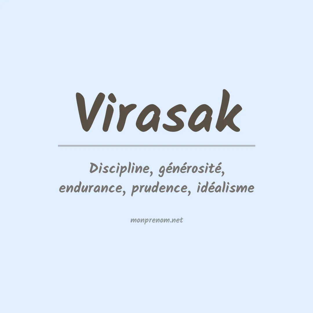Signification du prénom Virasak