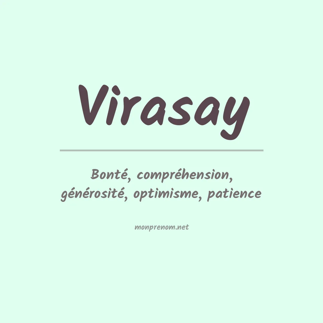 Signification du prénom Virasay