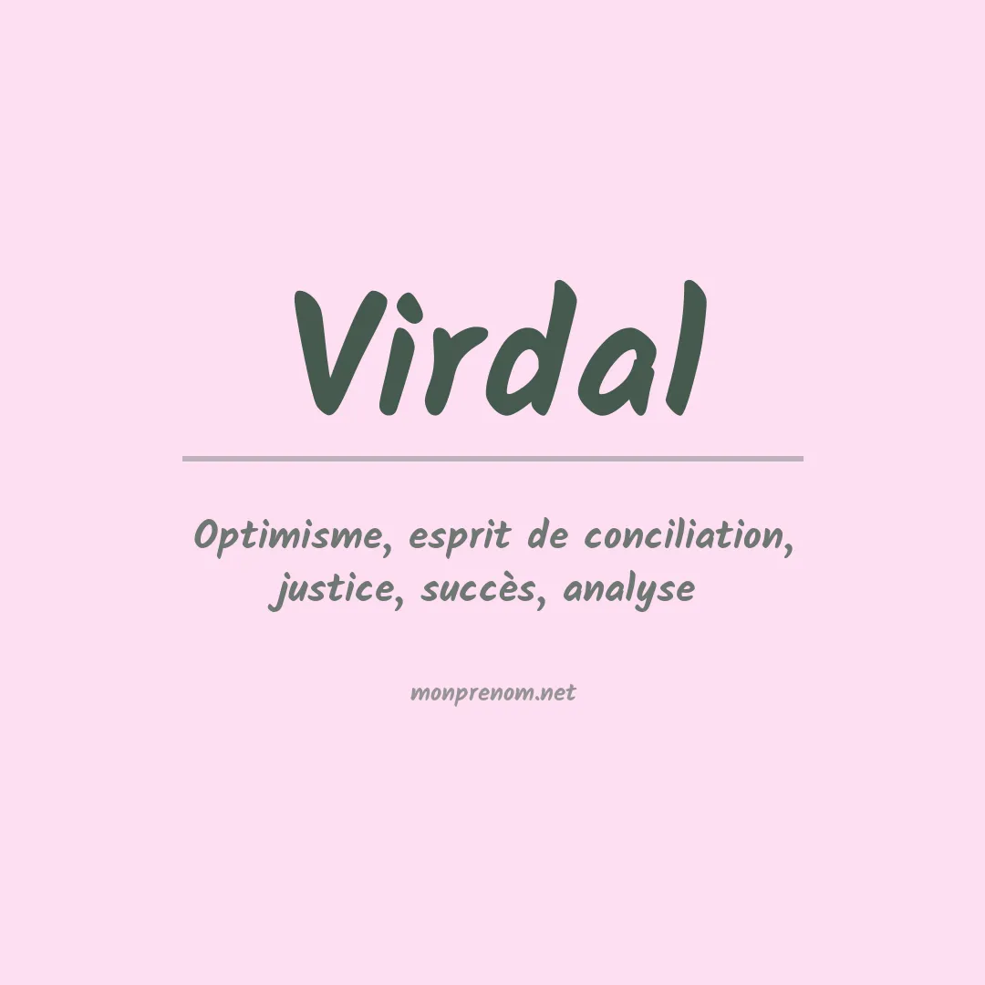 Signification du prénom Virdal