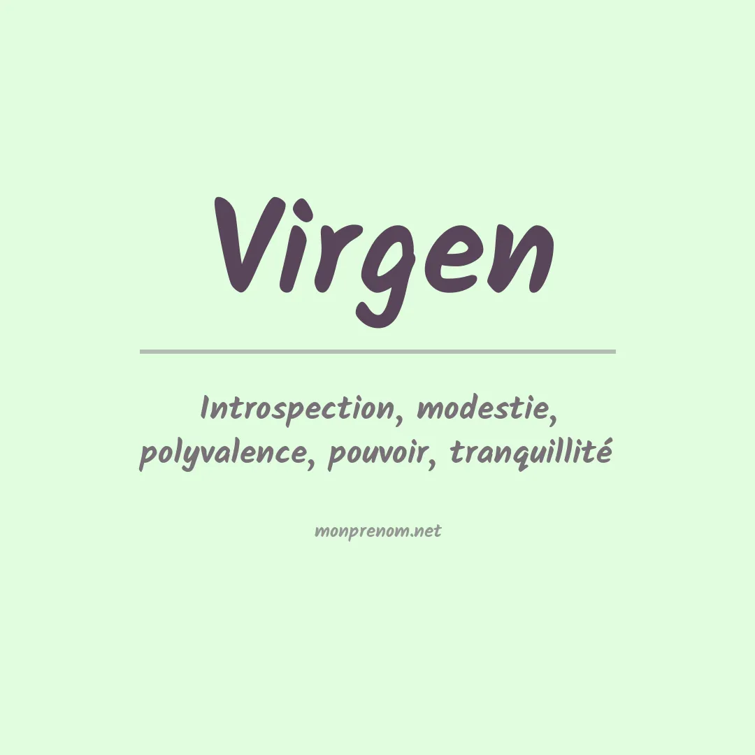 Prénom Virgen