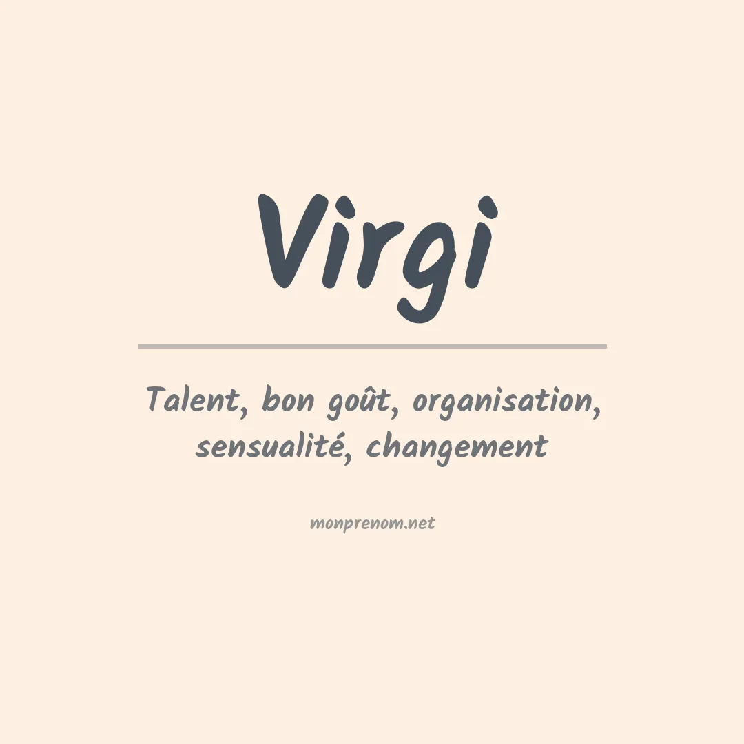 Signification du prénom Virgi