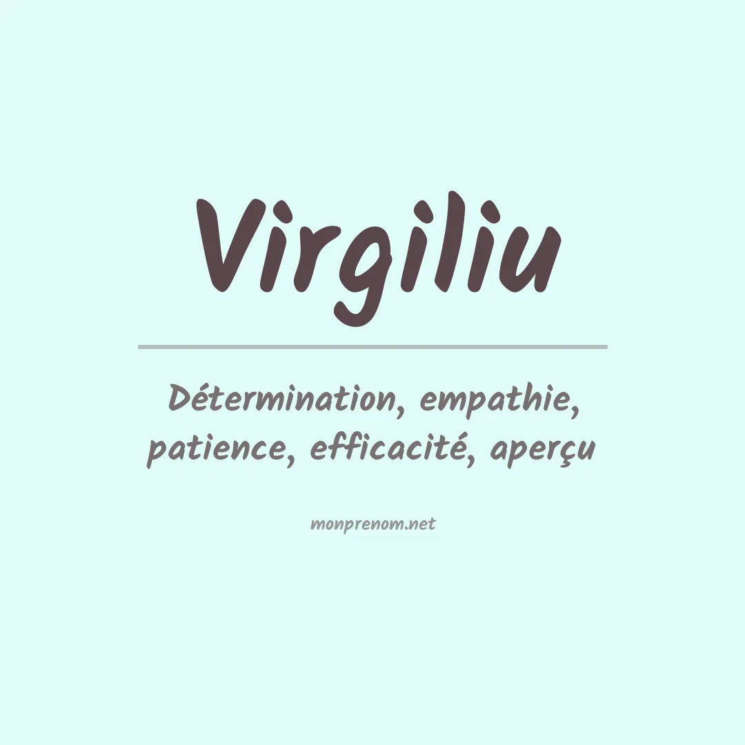 Signification du prénom Virgiliu