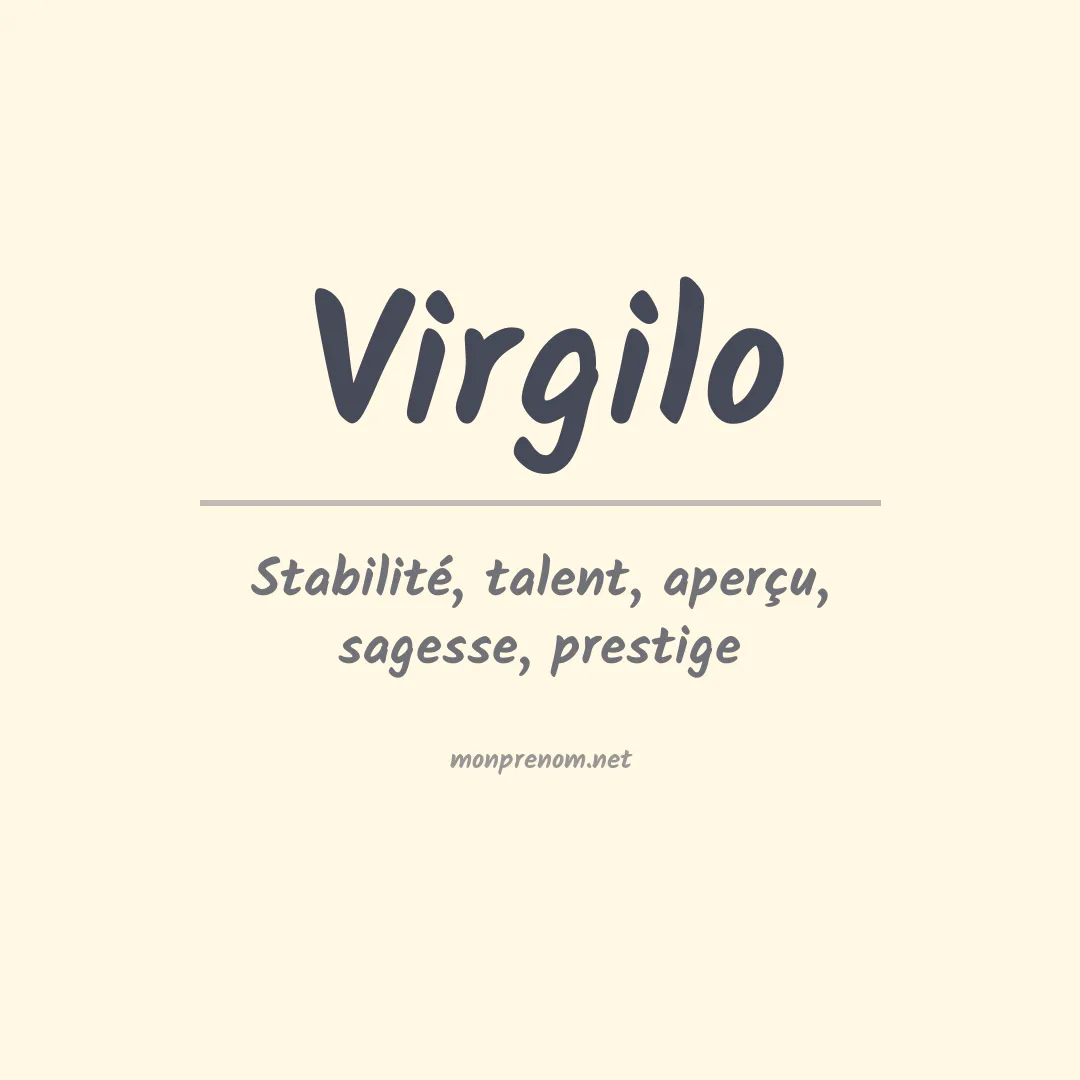 Signification du prénom Virgilo