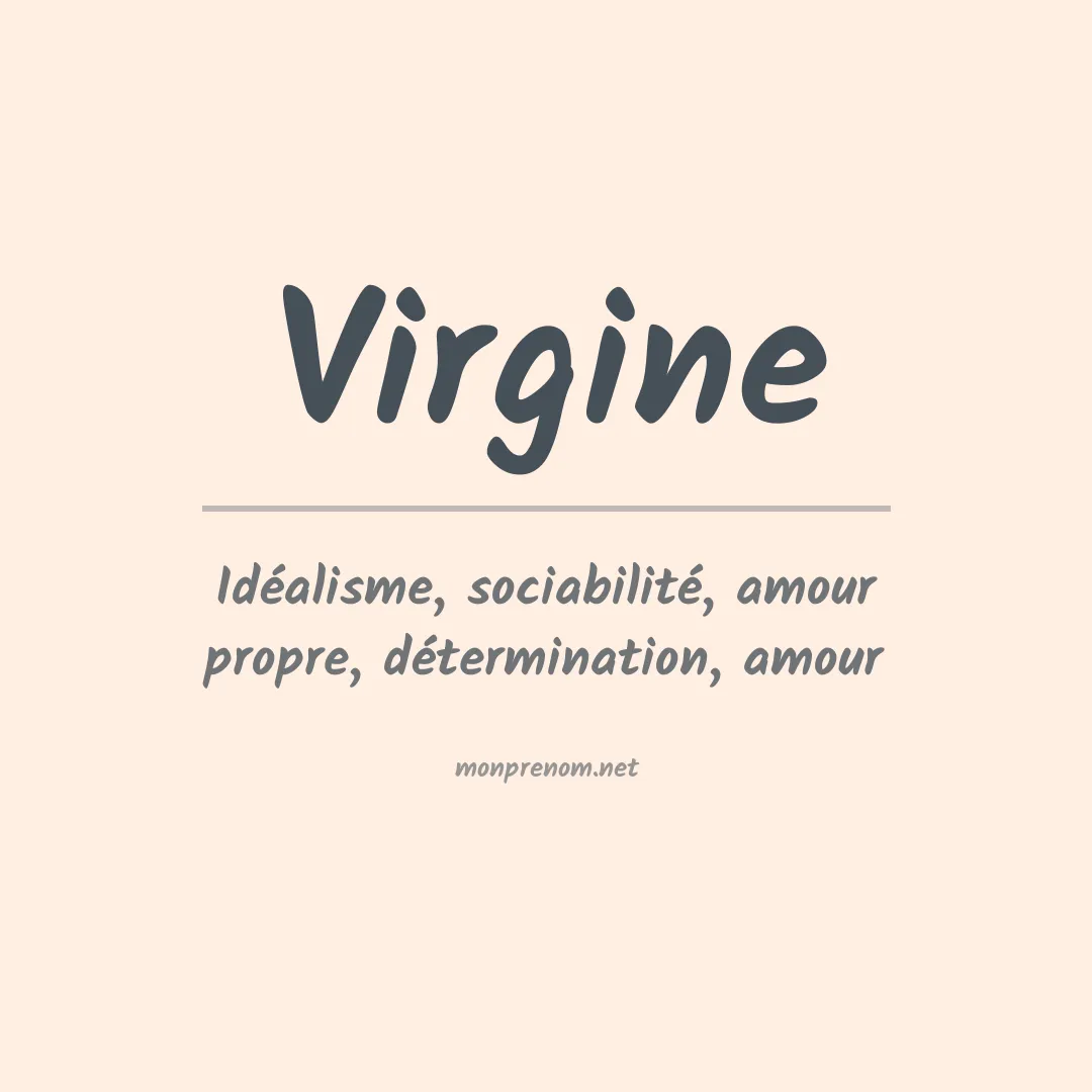 Signification du prénom Virgine