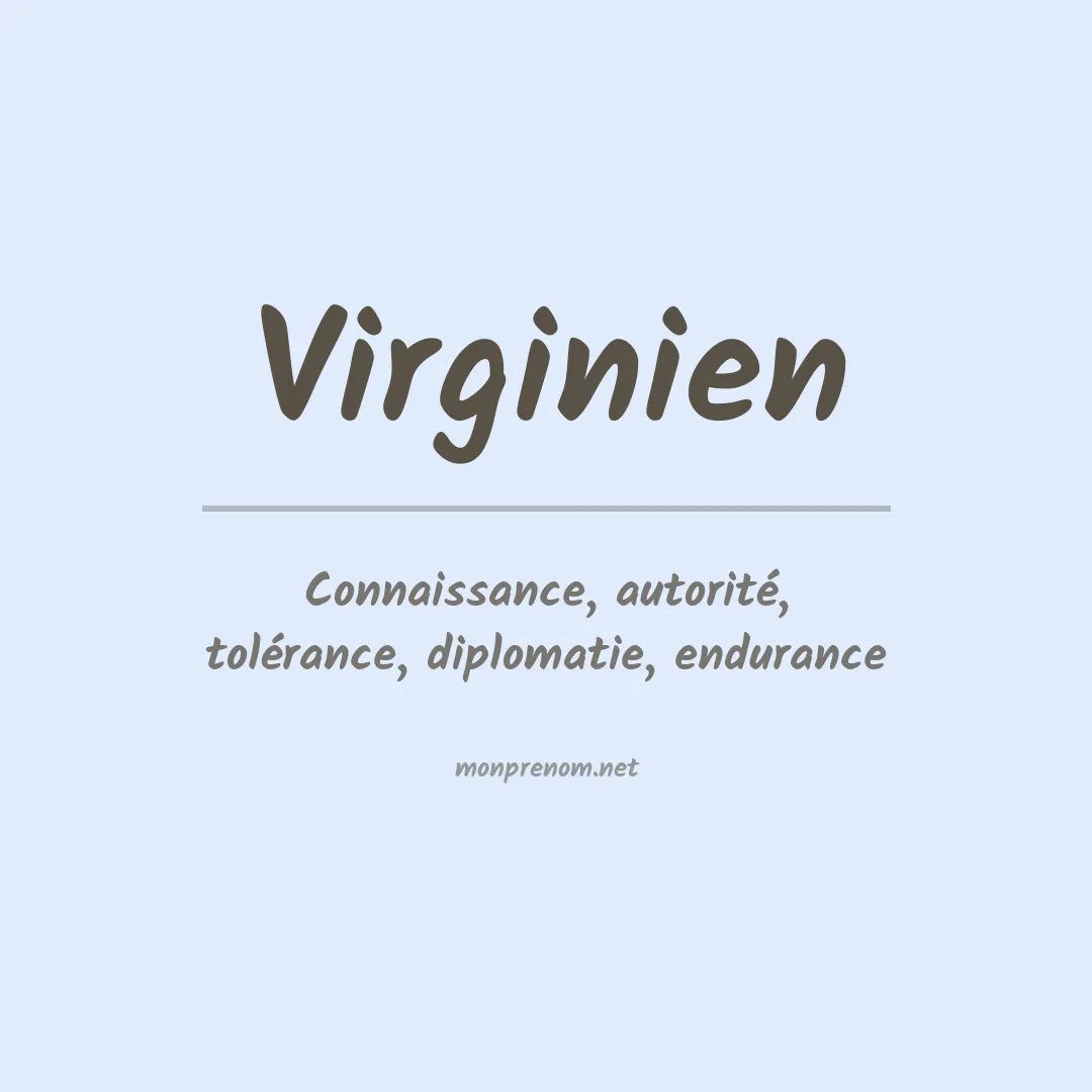 Signification du prénom Virginien
