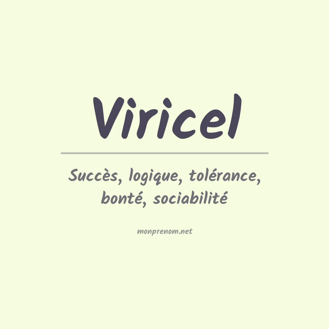 Signification du prénom Viricel